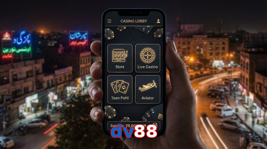 Main screen of Dv88 app page for PK players